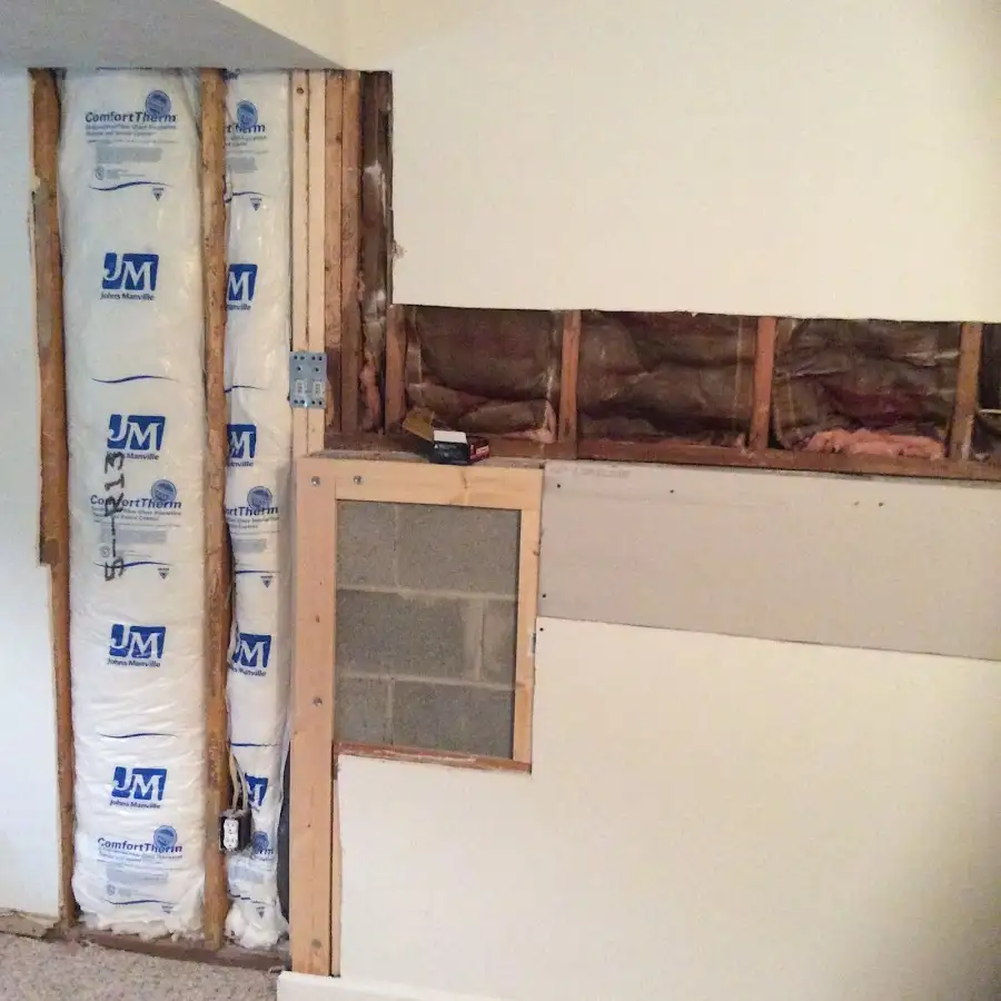 Wall insulation replacement during Odor Removal & Deodorization in Burton